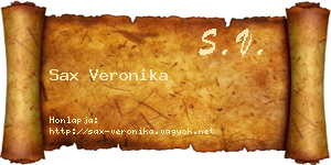Sax Veronika névjegykártya